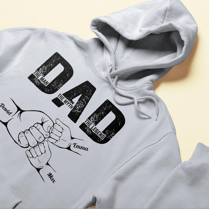 Dad The Man The Myth The Legend - Personalized Hoodie Father's Day