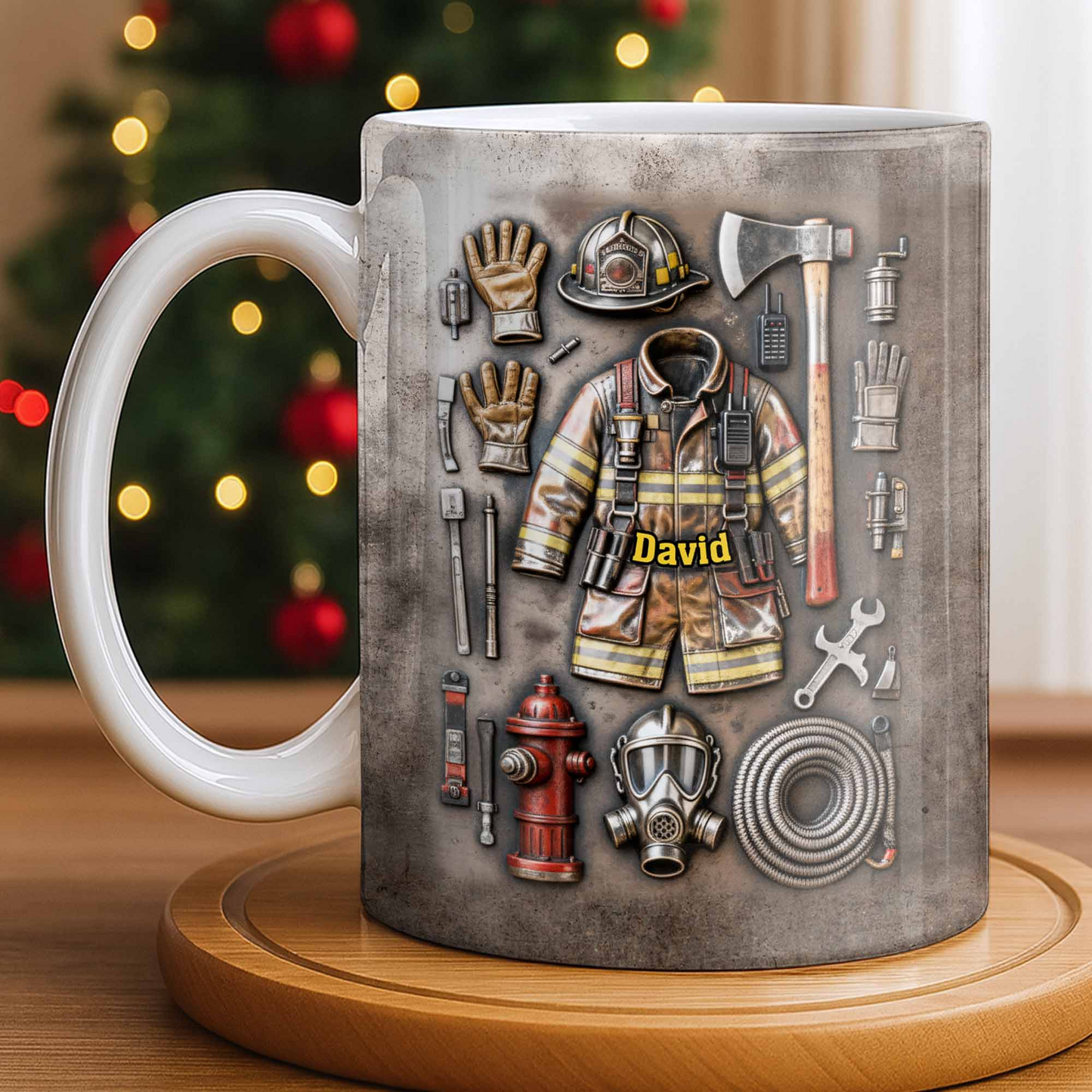 Customize This Mug With Your Firefighter's Name, Coffee Mug, Gift For Firefighters and Family
