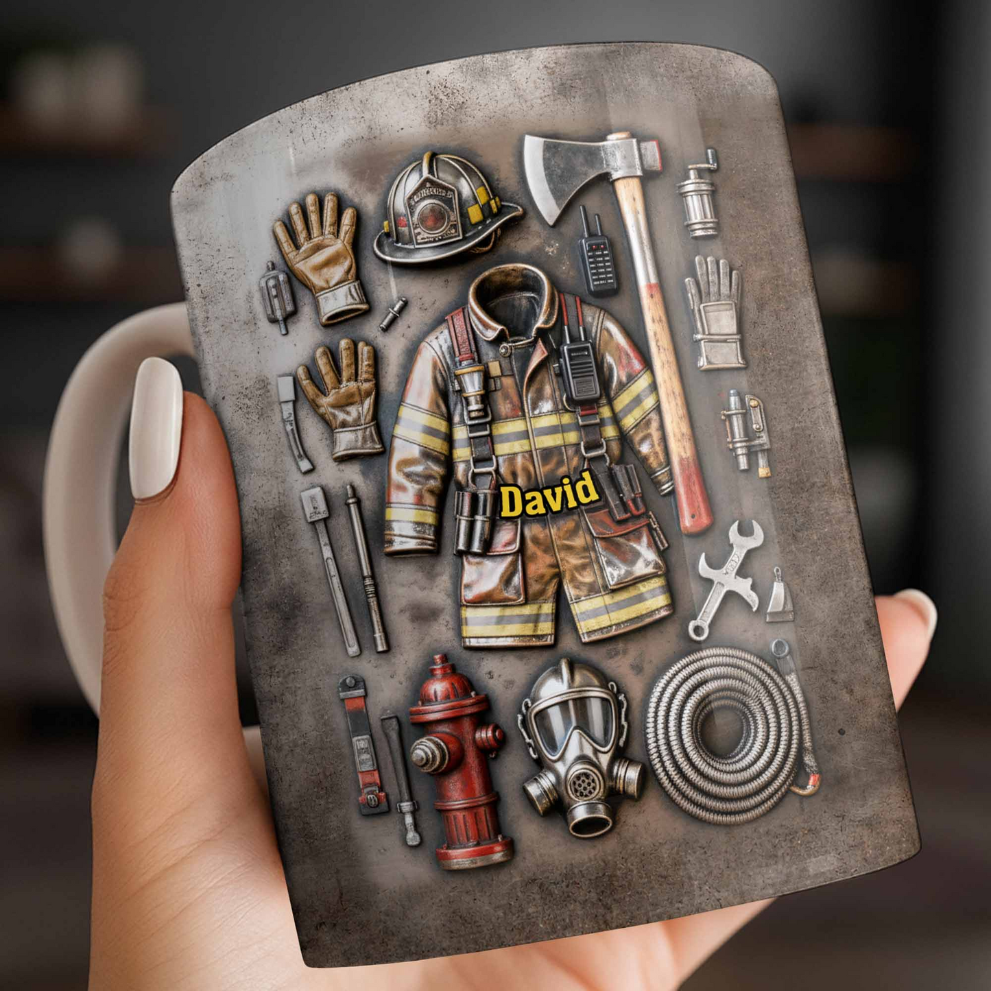 Customize This Mug With Your Firefighter's Name, Coffee Mug, Gift For Firefighters and Family