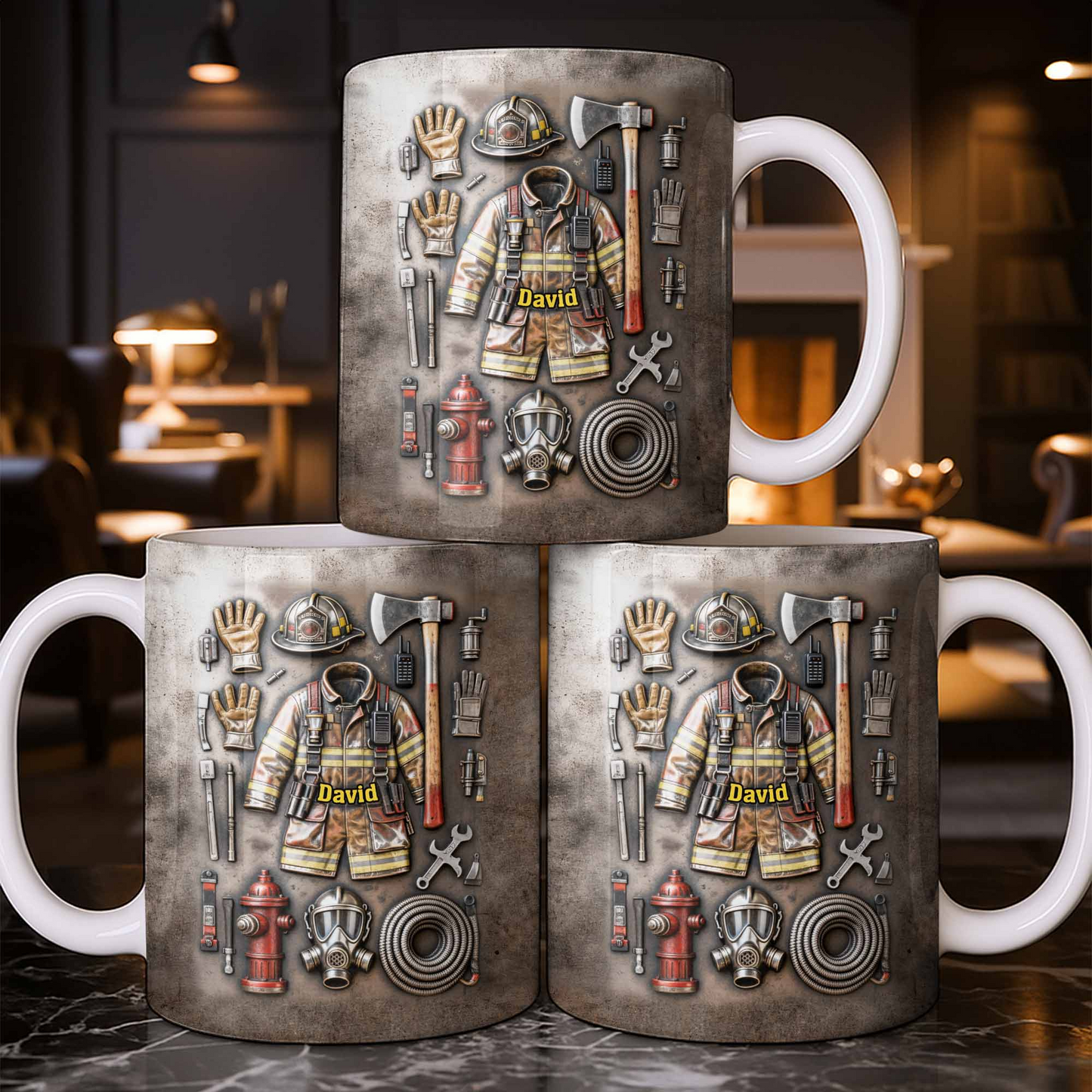 Customize This Mug With Your Firefighter's Name, Coffee Mug, Gift For Firefighters and Family