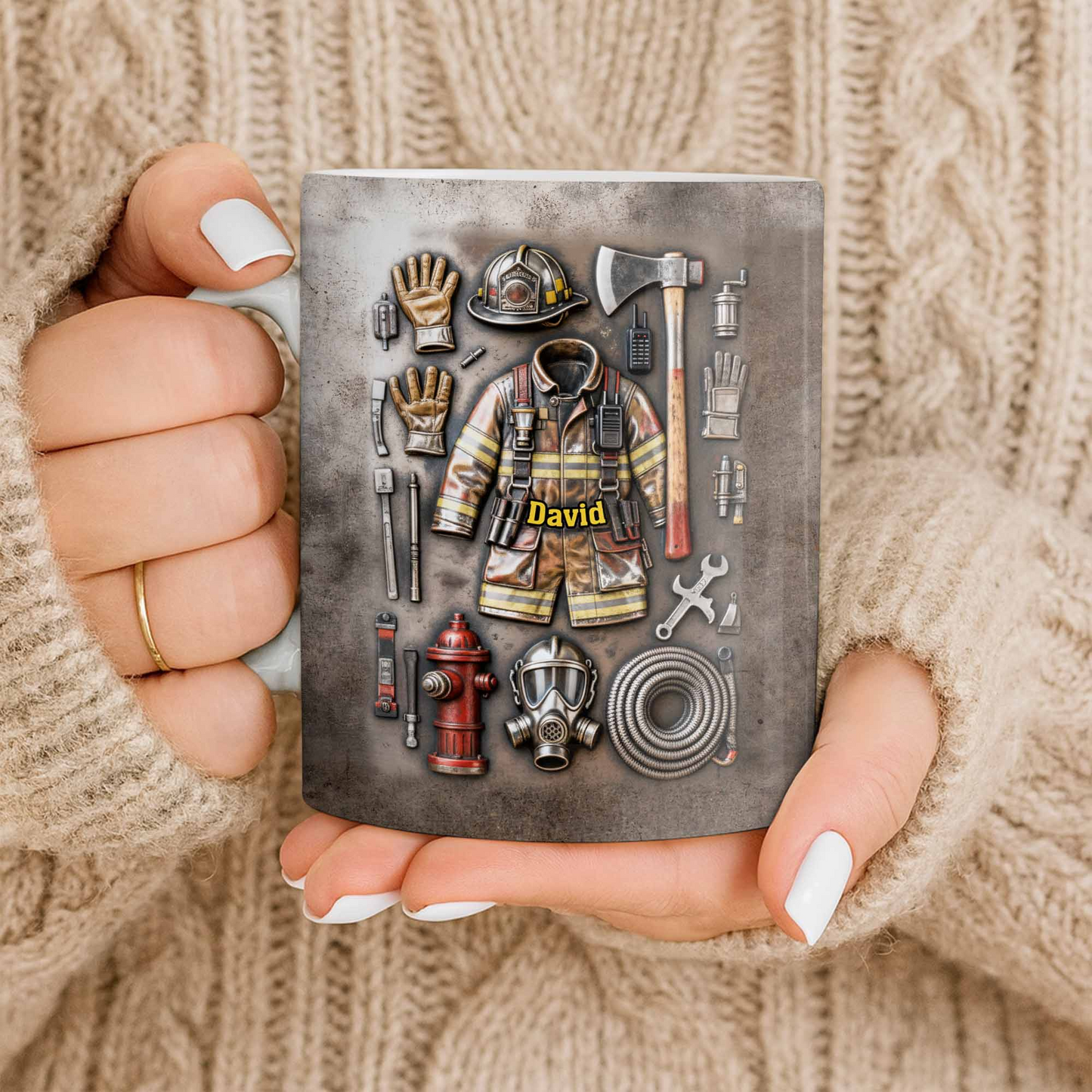 Customize This Mug With Your Firefighter's Name, Coffee Mug, Gift For Firefighters and Family