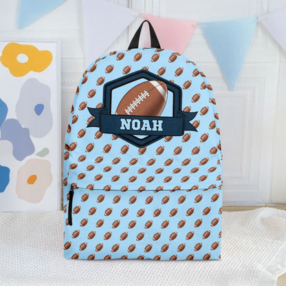 Football, Baseball , Sport Custom Name - Personalized Kid Backpack