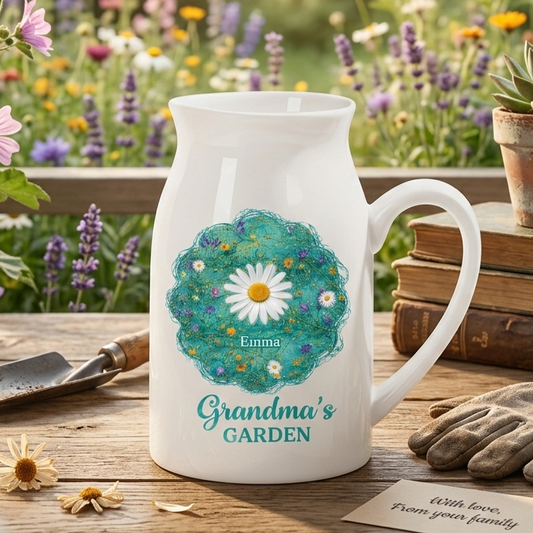 Grandma’s Garden - Personalized Ceramic Flower Vase