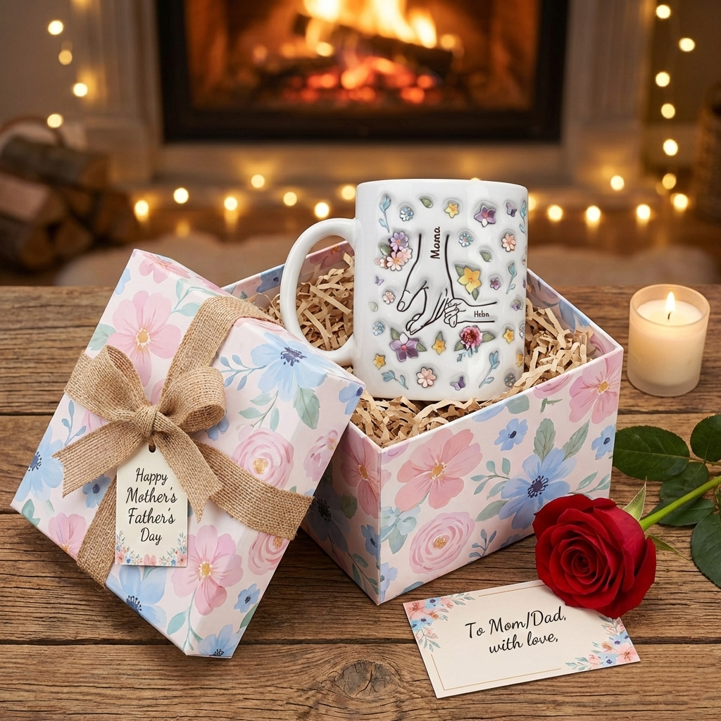 Mom, You Hold My Hand, Also My Heart - Family Personalized Custom 3D Inflated Effect Printed Mug - Mother's Day, Gift For Mom, Grandma