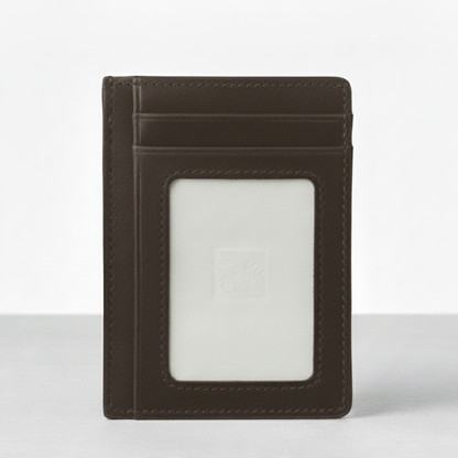 Personalized Card Holder With Laser Engraved Initial Text Logo - Premium Personalized Gift For Dad, Husband