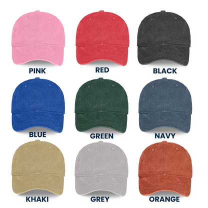 Grandpa USA Flag - Personalized Distressed Denim Cap