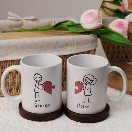 Personalized Couple Coffee Mugs – Romantic & Funny Custom Gift for Boyfriend or Girlfriend