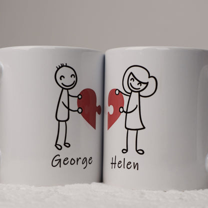Personalized Couple Coffee Mugs – Romantic & Funny Custom Gift for Boyfriend or Girlfriend