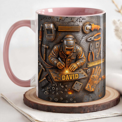 A Durable Bond Crafted with Love, Custom Accent Mug, Gift For Craftsmen
