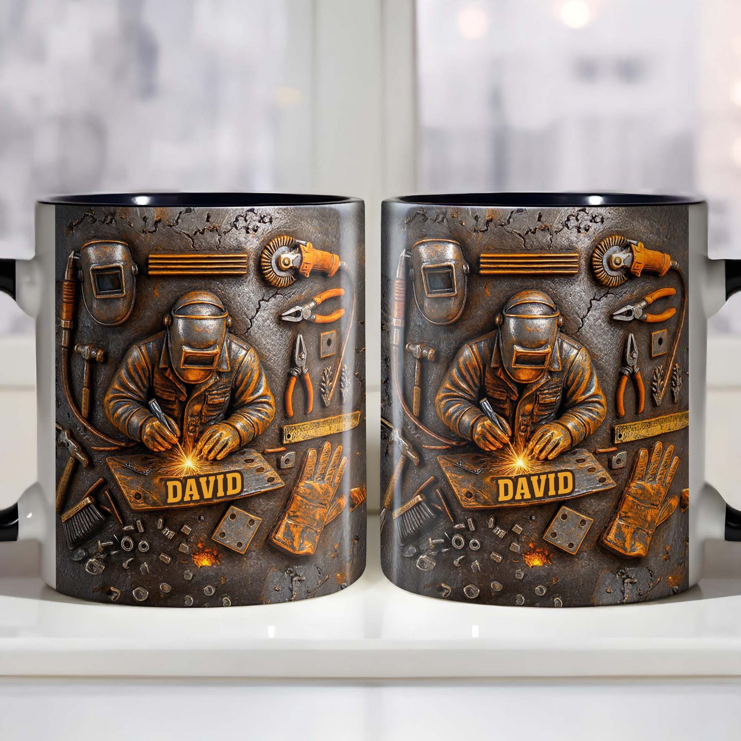 A Durable Bond Crafted with Love, Custom Accent Mug, Gift For Craftsmen