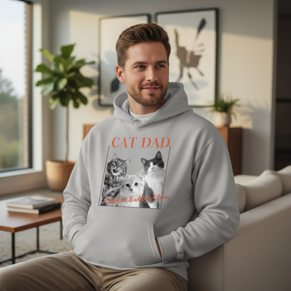 Custom Photo Unisex Hoodie - Personalized Birthday Gifts For Dog Cat Lovers, Dog Dad And Mom, Cat Owners - Proud Cat Mom Energy