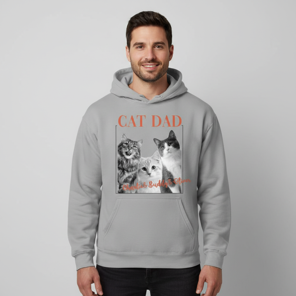 Custom Photo Unisex Hoodie - Personalized Birthday Gifts For Dog Cat Lovers, Dog Dad And Mom, Cat Owners - Proud Cat Mom Energy