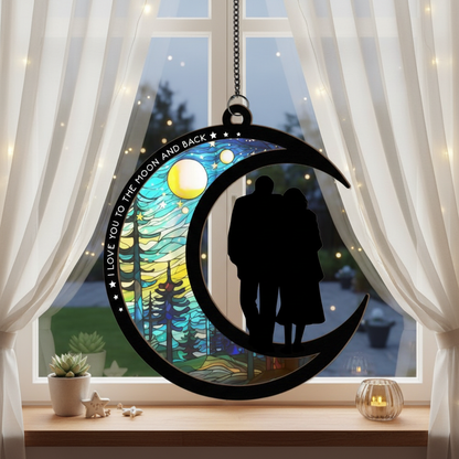 Personalized From First Breath to Forever – Custom Name Suncatcher Ornament, Window Hanging Suncatcher Ornament