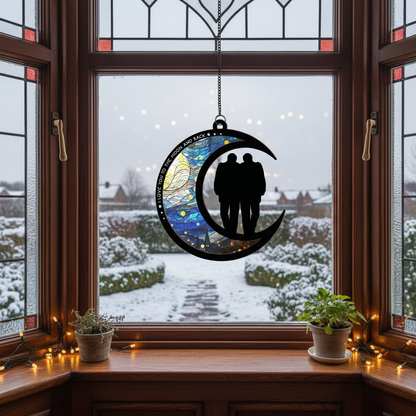 Personalized From First Breath to Forever – Custom Name Suncatcher Ornament, Window Hanging Suncatcher Ornament