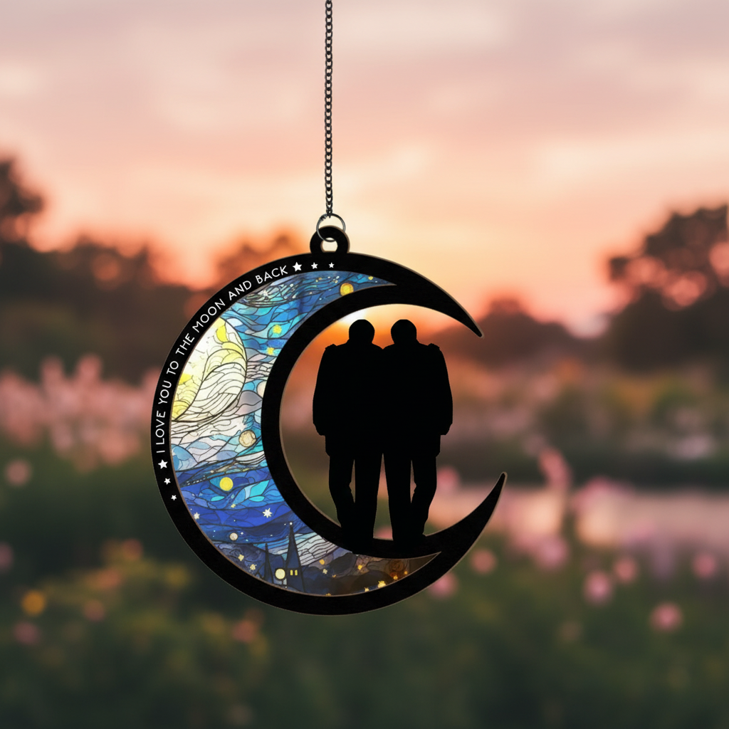 Personalized From First Breath to Forever – Custom Name Suncatcher Ornament, Window Hanging Suncatcher Ornament