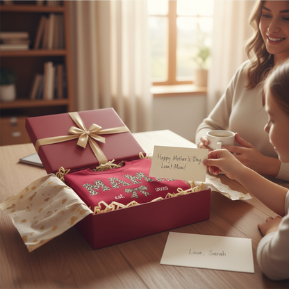 Custom Unisex Sweatshirt With Design On Sleeve - Personalized Mother's Day Gifts For Mom, Grandma - Born To Be Mama