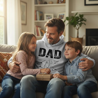 Dad The Man The Myth The Legend - Personalized Hoodie Father's Day