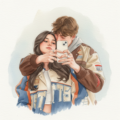 Watercolor-Style Portrait Poster – Custom from Your Photo