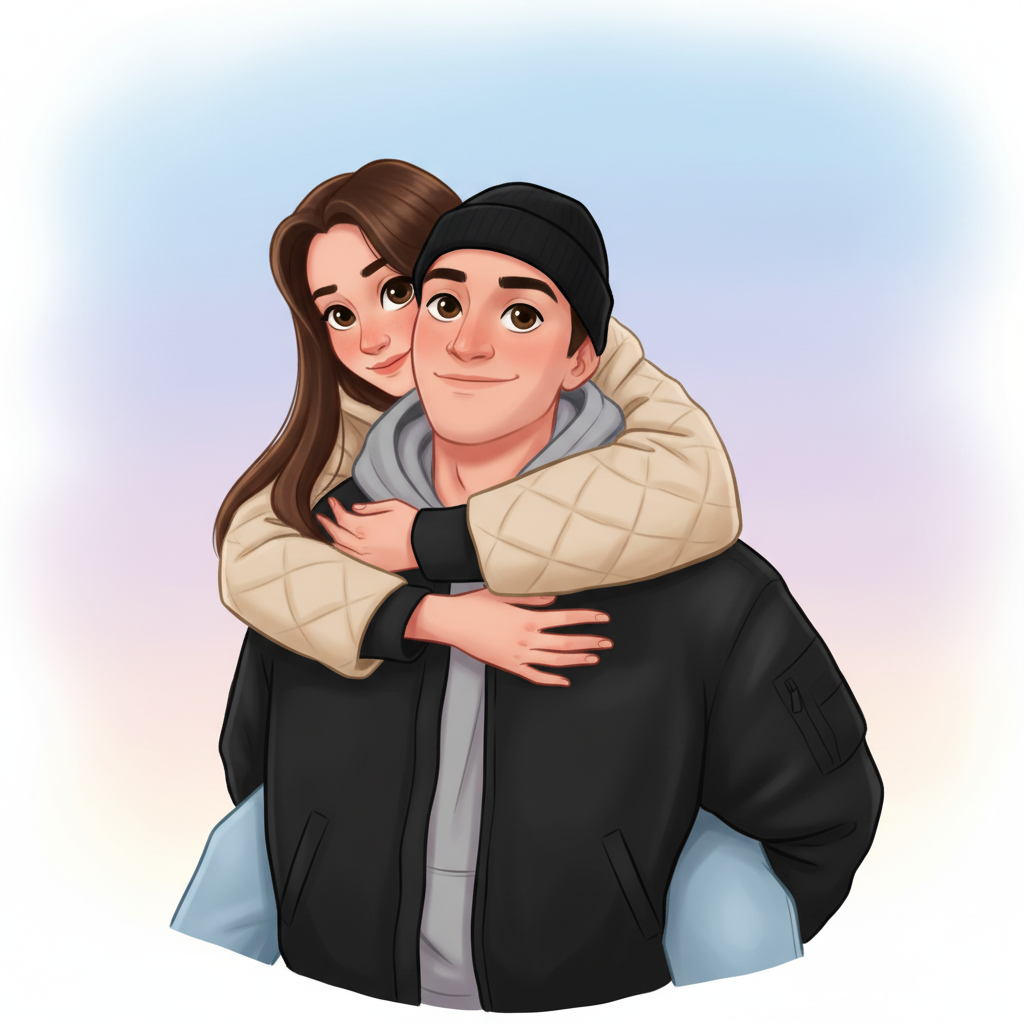 Cute Moments – Custom Cartoon Portrait Poster Perfect Gift for Couple, Family, Friends