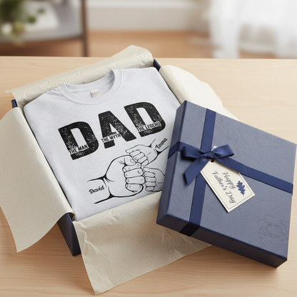 Dad The Man The Myth The Legend - Personalized Shirt Father's Day