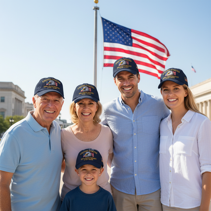 Custom Name United States 250th Anniversary Hat (1776–2026) – Embroidered Eagle Cap