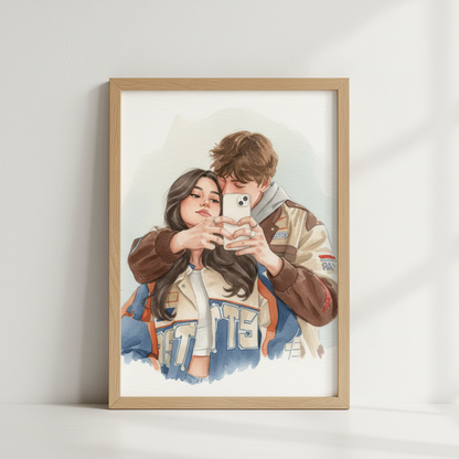 Watercolor-Style Portrait Poster – Custom from Your Photo