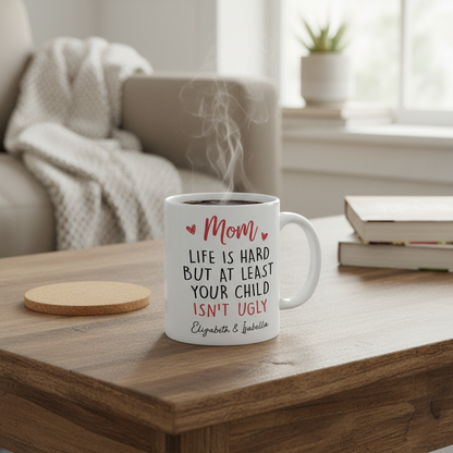 Custom Photo Treasured Moments Forever Linked - Family Personalized Custom Mug - Mother's Day, Gift For Mom