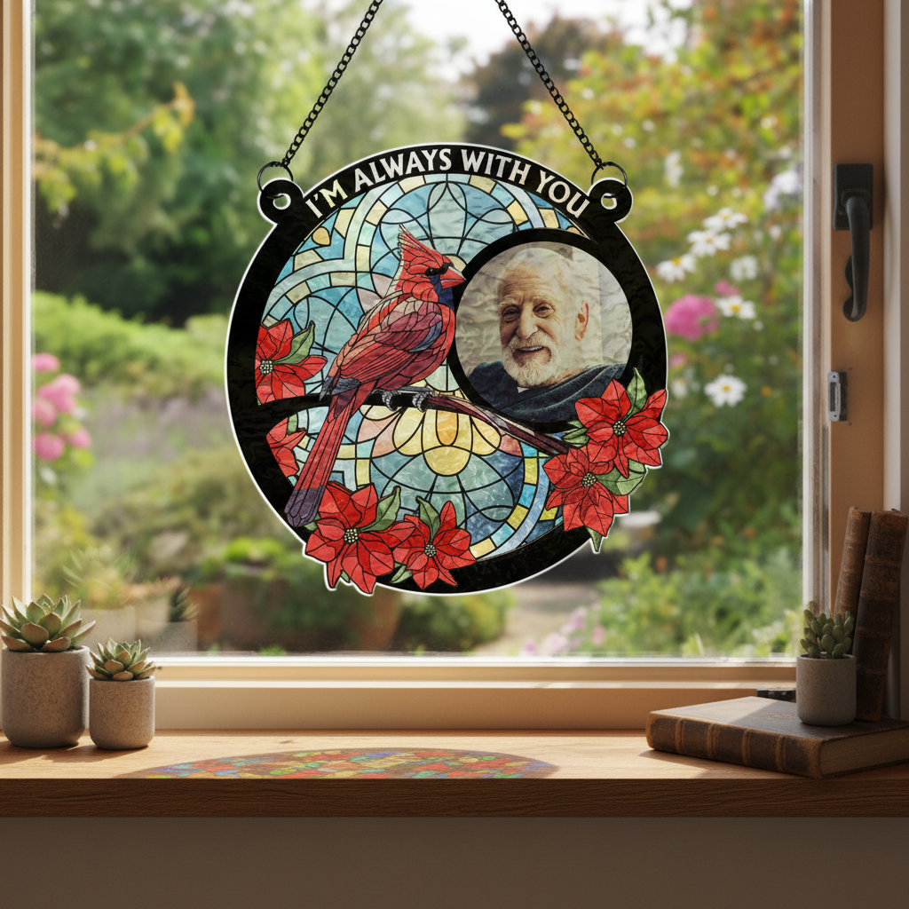 Always With You” Custom Wavy Suncatcher – Personalized Gift for Any Occasion