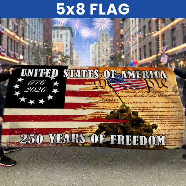 United States of America 250 Years We The People Patriotic Grommet Flag