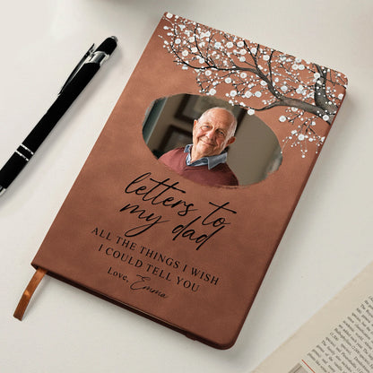 Letters To My Dad - Personalized Photo Leather Journal
