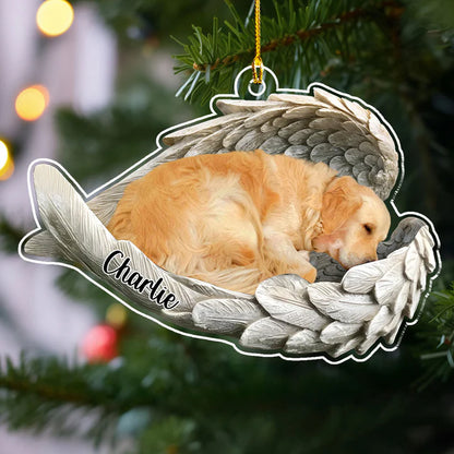 In Angel Wings - Personalized Custom Acrylic Ornament