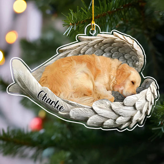 In Angel Wings - Personalized Custom Acrylic Ornament