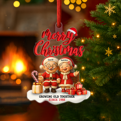 Personalized Christmas Ornament – Growing Old Together