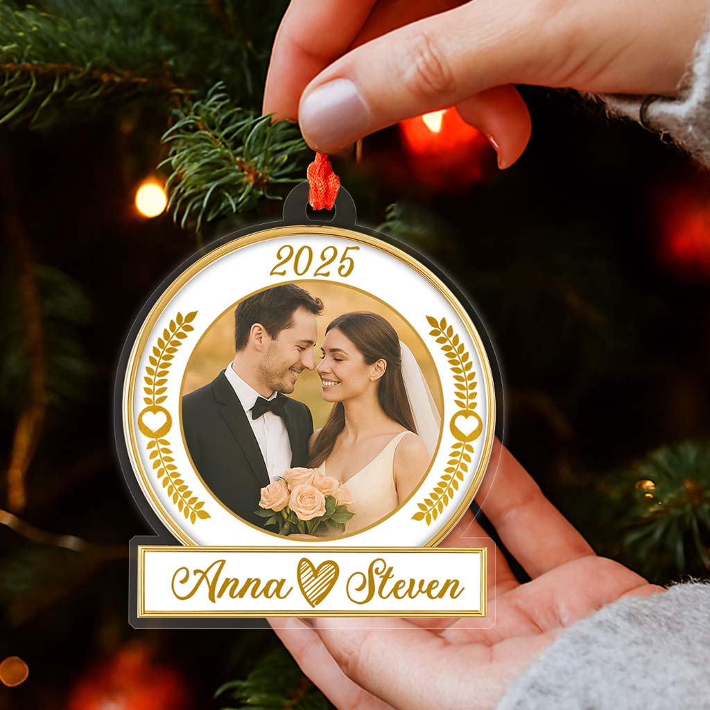 Our First Chirstmast Ornament - Personalized Acrylic Ornament - Custom Name And Year