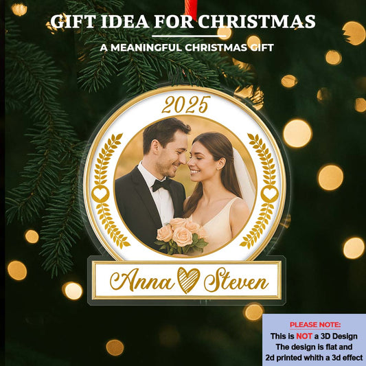 Our First Chirstmast Ornament - Personalized Acrylic Ornament - Custom Name And Year