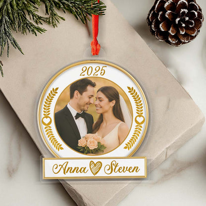 Our First Chirstmast Ornament - Personalized Acrylic Ornament - Custom Name And Year
