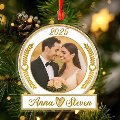 Our First Chirstmast Ornament - Personalized Acrylic Ornament - Custom Name And Year