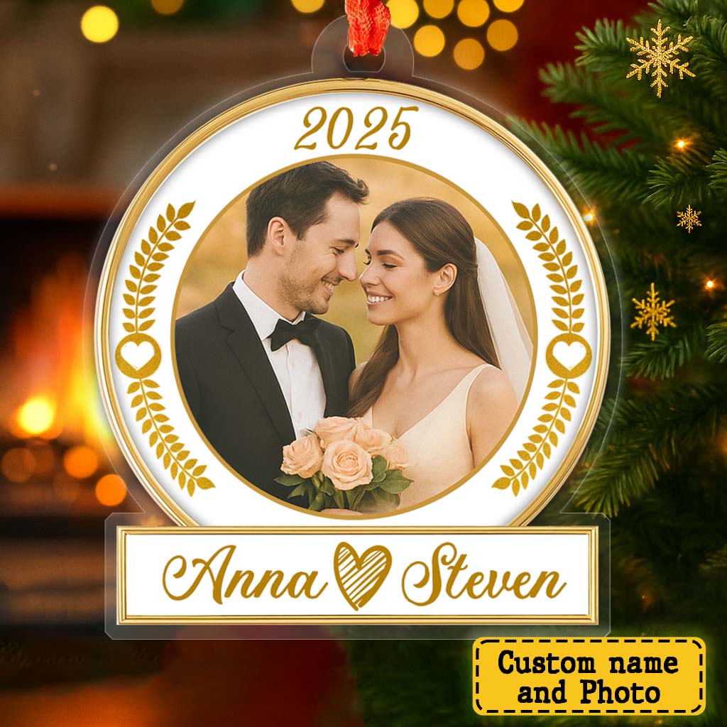 Our First Chirstmast Ornament - Personalized Acrylic Ornament - Custom Name And Year