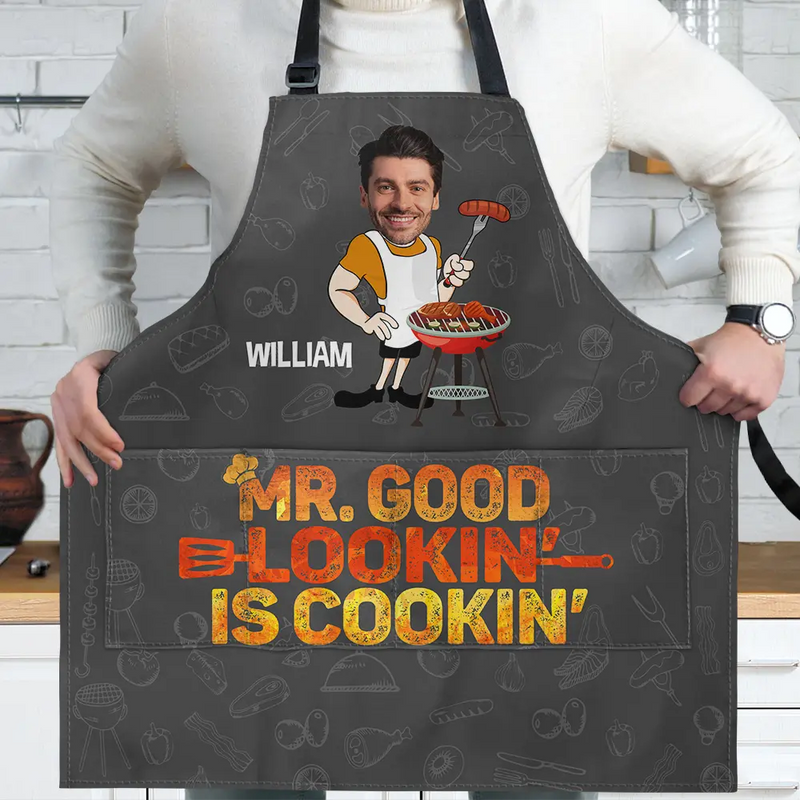 Personalized Grilling Apron – Funny Gift with Custom Pet Image