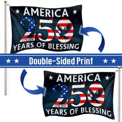 250 Years of Blessing Flag, 1776 2026 America Patriotic Eagle Decorative