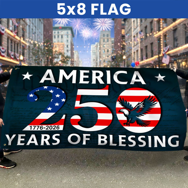 250 Years of Blessing Flag, 1776 2026 America Patriotic Eagle Decorative