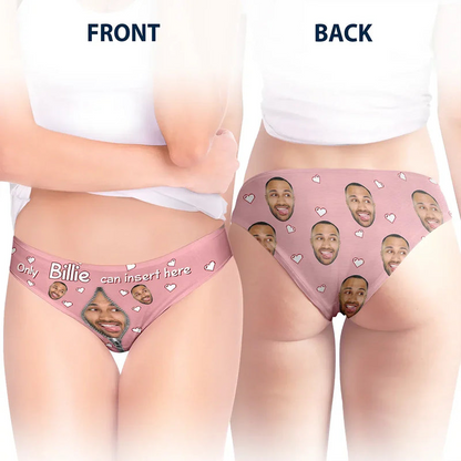 Custom Photo Only You Can Insert Here - Personalized Women's Low-waisted Brief