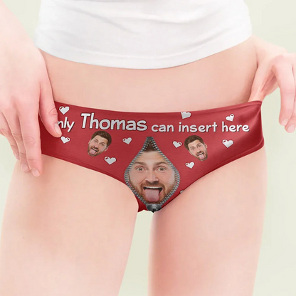 Custom Photo Only You Can Insert Here - Personalized Women's Low-waisted Brief