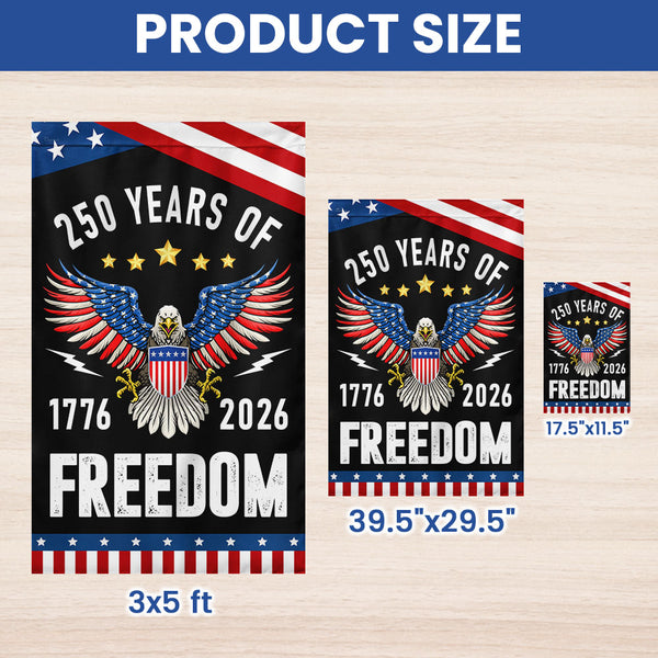 America Semiquincentennial 250 Years of Freedom 250th Anniversary Flag