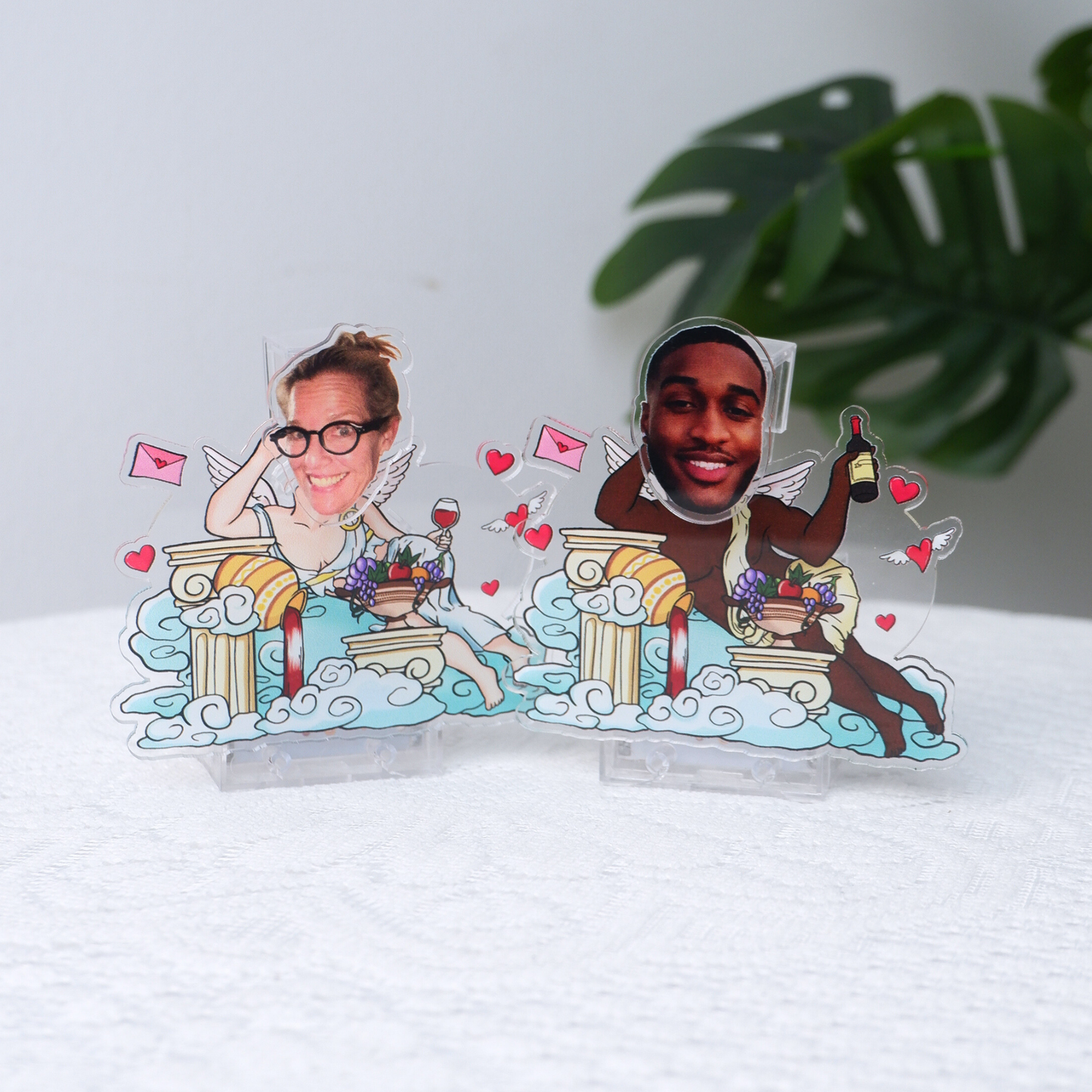 Personalized Photo Bobblehead Acrylic Standee – Funny Cupid Design (For Him / For Her)