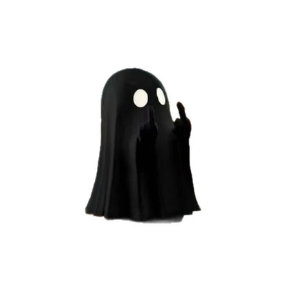 Halloween Party Decoration Favors Cute Little Ghost Sitting on A Shelf Reading A Book with Flickering Ornament Gift Spooky Idea