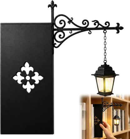 Halloween Retro Bookshelf Lighting Wall Mounted Reading Lamp Metal Gothic LED Night Light  for Studious Home Room Ornament
