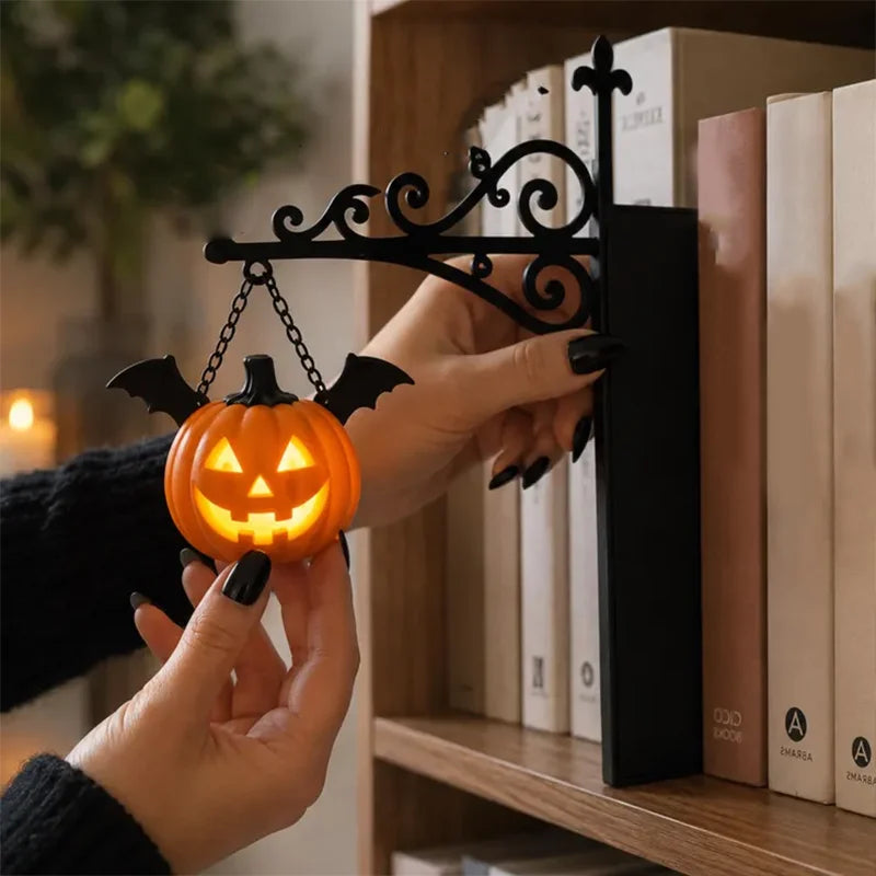 Halloween Retro Bookshelf Lighting Wall Mounted Reading Lamp Metal Gothic LED Night Light  for Studious Home Room Ornament