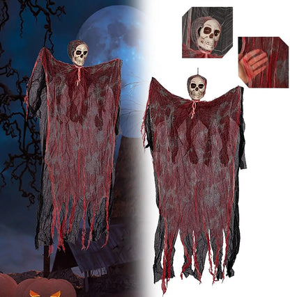 Halloween Horror Skeleton Ghost Outdoor Haunted House Ornaments Corpse Prop Skull Blood Yarn Ghostface Pendant Halloween Decor