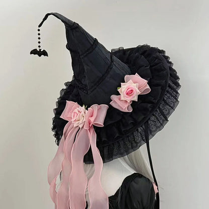 Halloween Witch Hat Gothic Vampire Wizard Hat Party Cosplay Costume Accessory